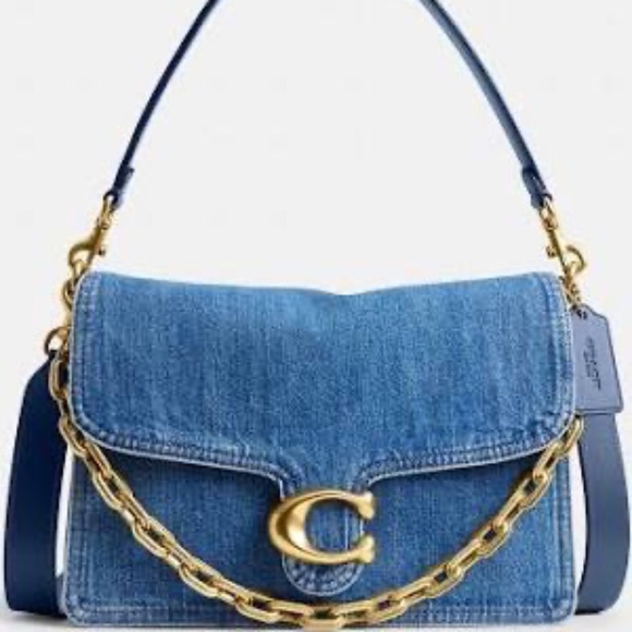 Coach Handbags - COACH WASHED DENIM CHAIN TABBY 30 SHOULDER BAG / CROSSBODY NWT